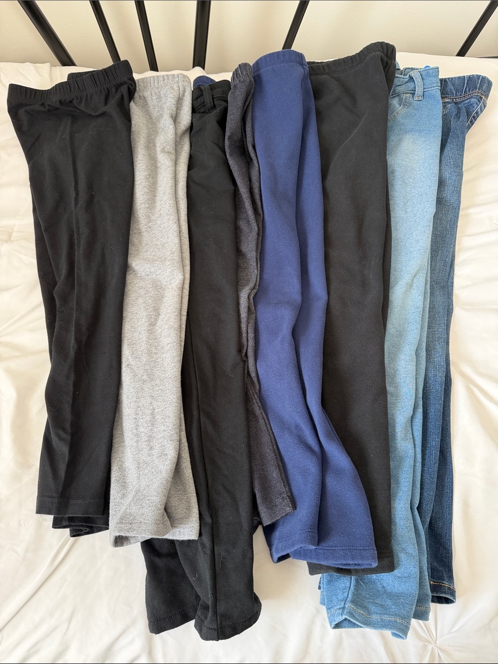 Girls Size 8 Leggings & Jeans Bundle – 8 Pieces
